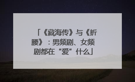 《藏海传》与《折腰》：男频剧、女频剧都在“爱”什么