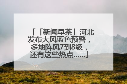 「新闻早茶」河北发布大风蓝色预警，多地阵风7到8级，还有这些热点……