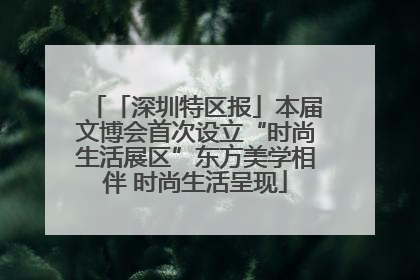 「深圳特区报」本届文博会首次设立“时尚生活展区”东方美学相伴 时尚生活呈现