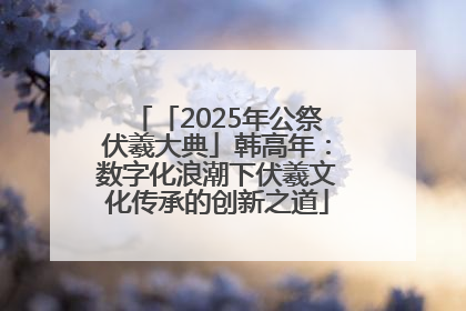 「2025年公祭伏羲大典」韩高年：数字化浪潮下伏羲文化传承的创新之道