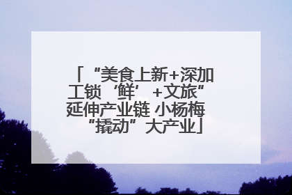 “美食上新+深加工锁‘鲜’+文旅”延伸产业链 小杨梅“撬动”大产业