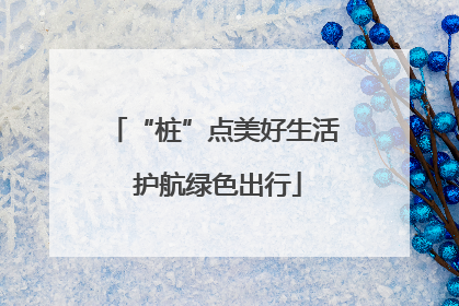 “桩”点美好生活 护航绿色出行