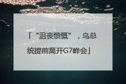 “沮丧愤慨”，乌总统提前离开G7峰会