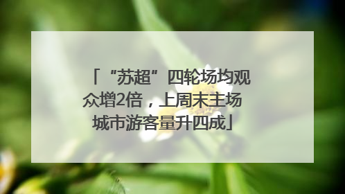 “苏超”四轮场均观众增2倍，上周末主场城市游客量升四成