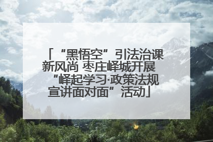 “黑悟空”引法治课新风尚 枣庄峄城开展“峄起学习·政策法规宣讲面对面”活动