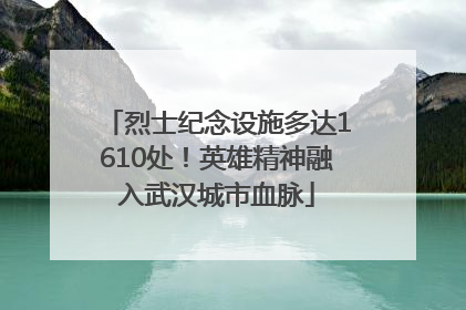 烈士纪念设施多达1610处！英雄精神融入武汉城市血脉
