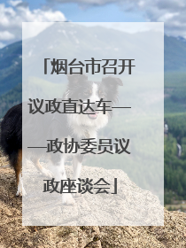 烟台市召开议政直达车——政协委员议政座谈会