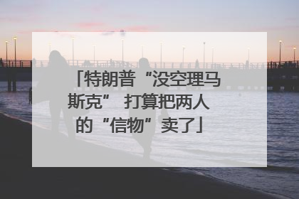 特朗普“没空理马斯克” 打算把两人的“信物”卖了