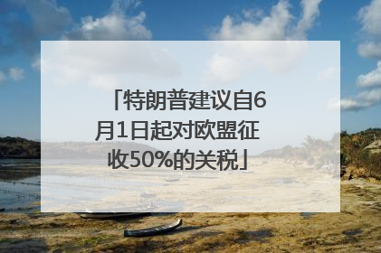 特朗普建议自6月1日起对欧盟征收50%的关税