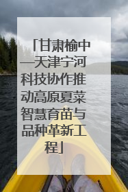 甘肃榆中—天津宁河科技协作推动高原夏菜智慧育苗与品种革新工程