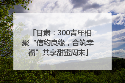 甘肃：300青年相聚“信约良缘，合筑幸福”共享甜蜜周末