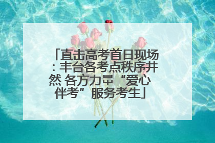 直击高考首日现场：丰台各考点秩序井然 各方力量“爱心伴考”服务考生