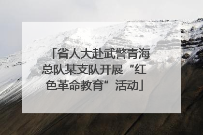 省人大赴武警青海总队某支队开展“红色革命教育”活动