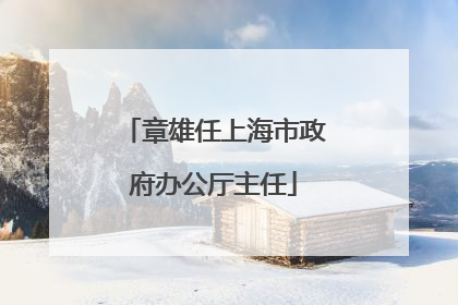 章雄任上海市政府办公厅主任