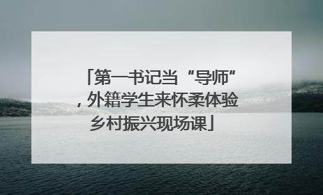 第一书记当“导师”，外籍学生来怀柔体验乡村振兴现场课