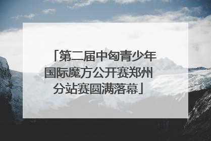 第二届中匈青少年国际魔方公开赛郑州分站赛圆满落幕