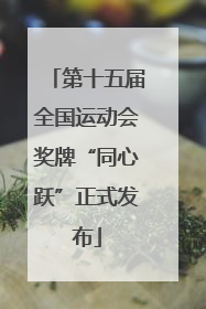 第十五届全国运动会奖牌“同心跃”正式发布