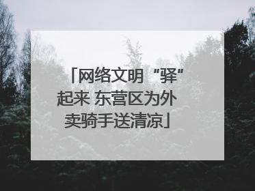 网络文明“驿”起来 东营区为外卖骑手送清凉