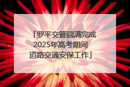 罗平交管圆满完成2025年高考期间道路交通安保工作