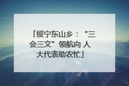 绥宁东山乡：“三会三文”领航向 人大代表助农忙
