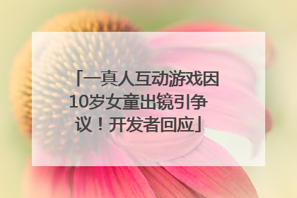 一真人互动游戏因10岁女童出镜引争议！开发者回应
