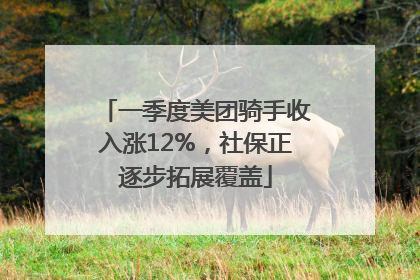 一季度美团骑手收入涨12%，社保正逐步拓展覆盖