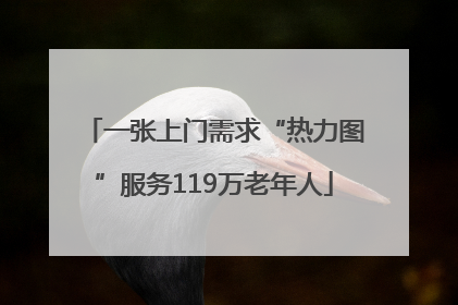 一张上门需求“热力图”服务119万老年人
