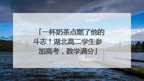 一杯奶茶点燃了他的斗志！湖北高二学生参加高考，数学满分