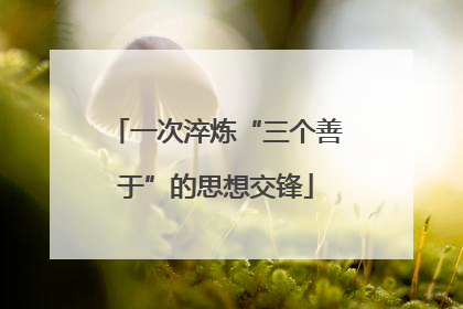 一次淬炼“三个善于”的思想交锋