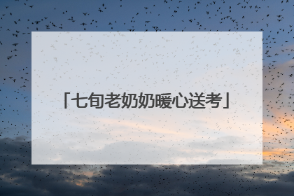七旬老奶奶暖心送考