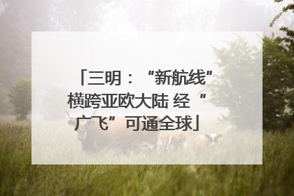 三明：“新航线”横跨亚欧大陆 经“广飞”可通全球