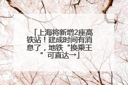 上海将新增2座高铁站！建成时间有消息了，地铁“换乘王”可直达→