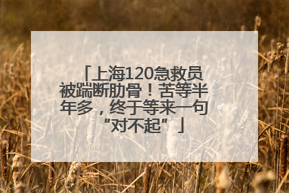 上海120急救员被踹断肋骨！苦等半年多，终于等来一句“对不起”