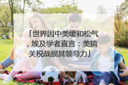 世界因中美缓和松气，埃及学者直言：美搞关税战损其领导力