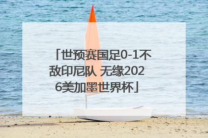 世预赛国足0-1不敌印尼队 无缘2026美加墨世界杯