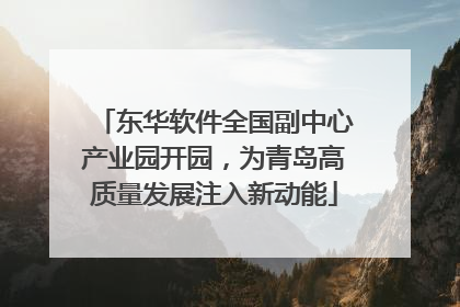 东华软件全国副中心产业园开园，为青岛高质量发展注入新动能