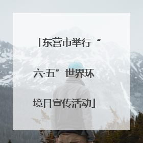 东营市举行“六·五”世界环境日宣传活动