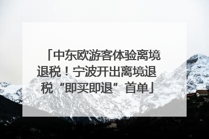 中东欧游客体验离境退税！宁波开出离境退税“即买即退”首单