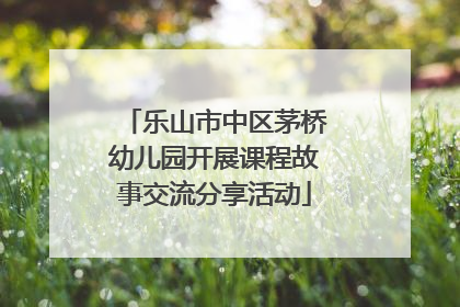 乐山市中区茅桥幼儿园开展课程故事交流分享活动