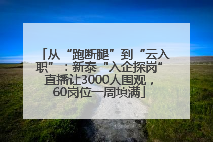 从“跑断腿”到“云入职”：新泰“入企探岗”直播让3000人围观，60岗位一周填满
