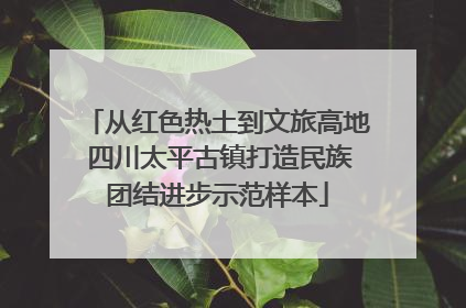 从红色热土到文旅高地 四川太平古镇打造民族团结进步示范样本