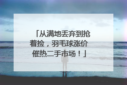 从满地丢弃到抢着捡，羽毛球涨价催热二手市场！