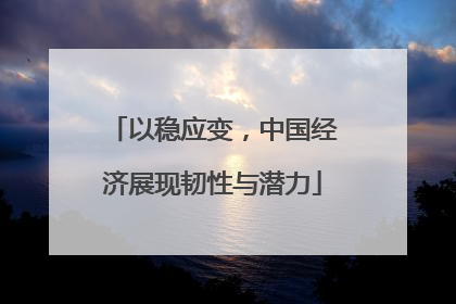 以稳应变，中国经济展现韧性与潜力