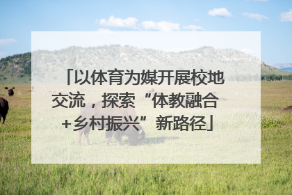 以体育为媒开展校地交流，探索“体教融合+乡村振兴”新路径