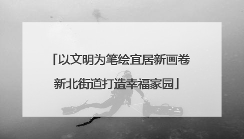 以文明为笔绘宜居新画卷 新北街道打造幸福家园