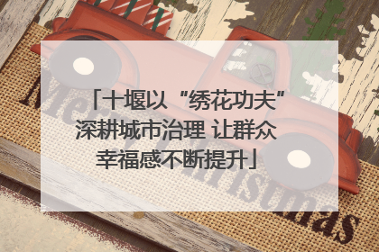 十堰以“绣花功夫”深耕城市治理 让群众幸福感不断提升