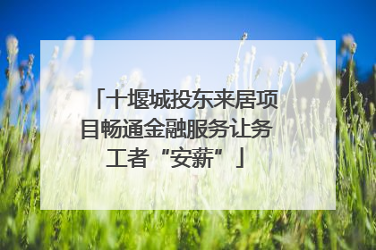 十堰城投东来居项目畅通金融服务让务工者“安薪”