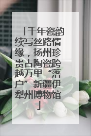 千年瓷韵续写丝路情缘，扬州珍贵古陶瓷跨越万里“落户”新疆伊犁州博物馆