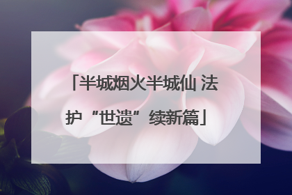 半城烟火半城仙 法护“世遗”续新篇