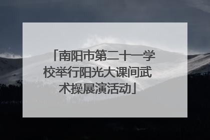 南阳市第二十一学校举行阳光大课间武术操展演活动